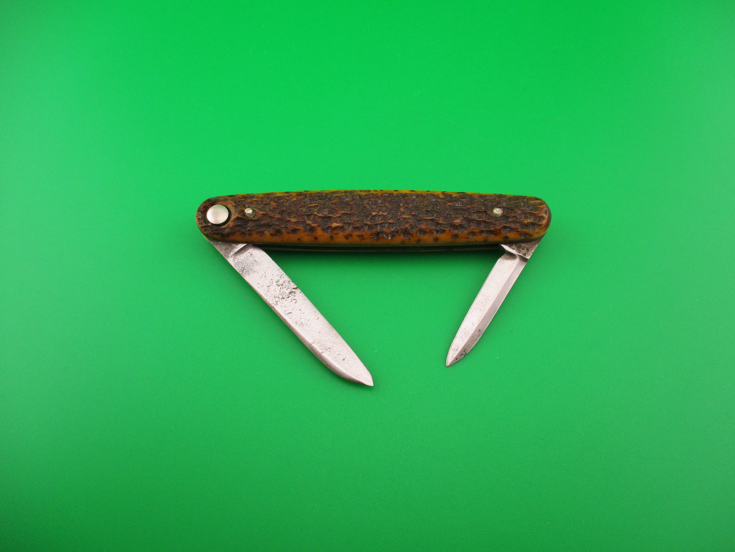 Press Button Knife Co Medium double bone switchblade knife model 100