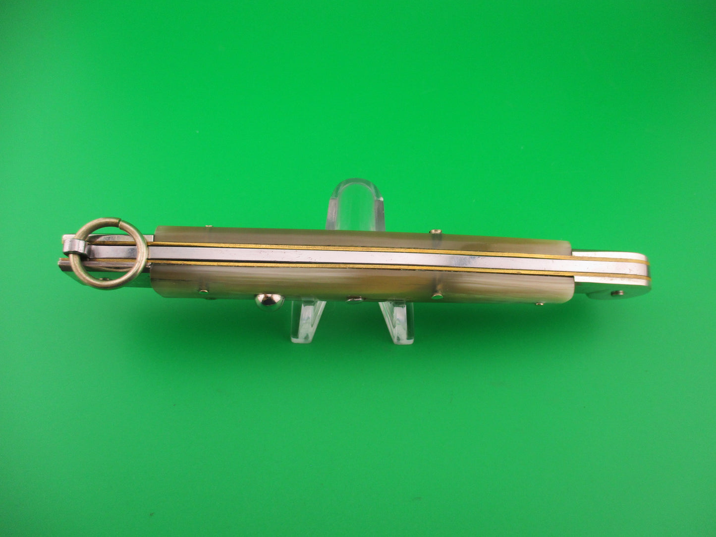 AGA CAMPOLIN 30cm Sicilian Ring Pull Italian Honey horn Red dot automatic knife 2012
