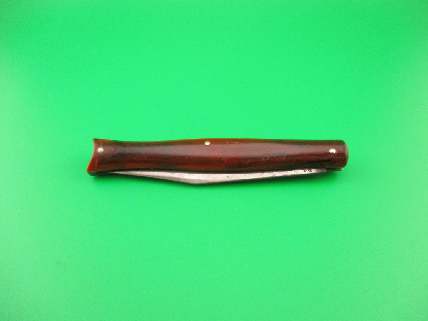 PRESTO Fishtail #6000 Cocobolo celluloid 1940s vintage switchblade knife