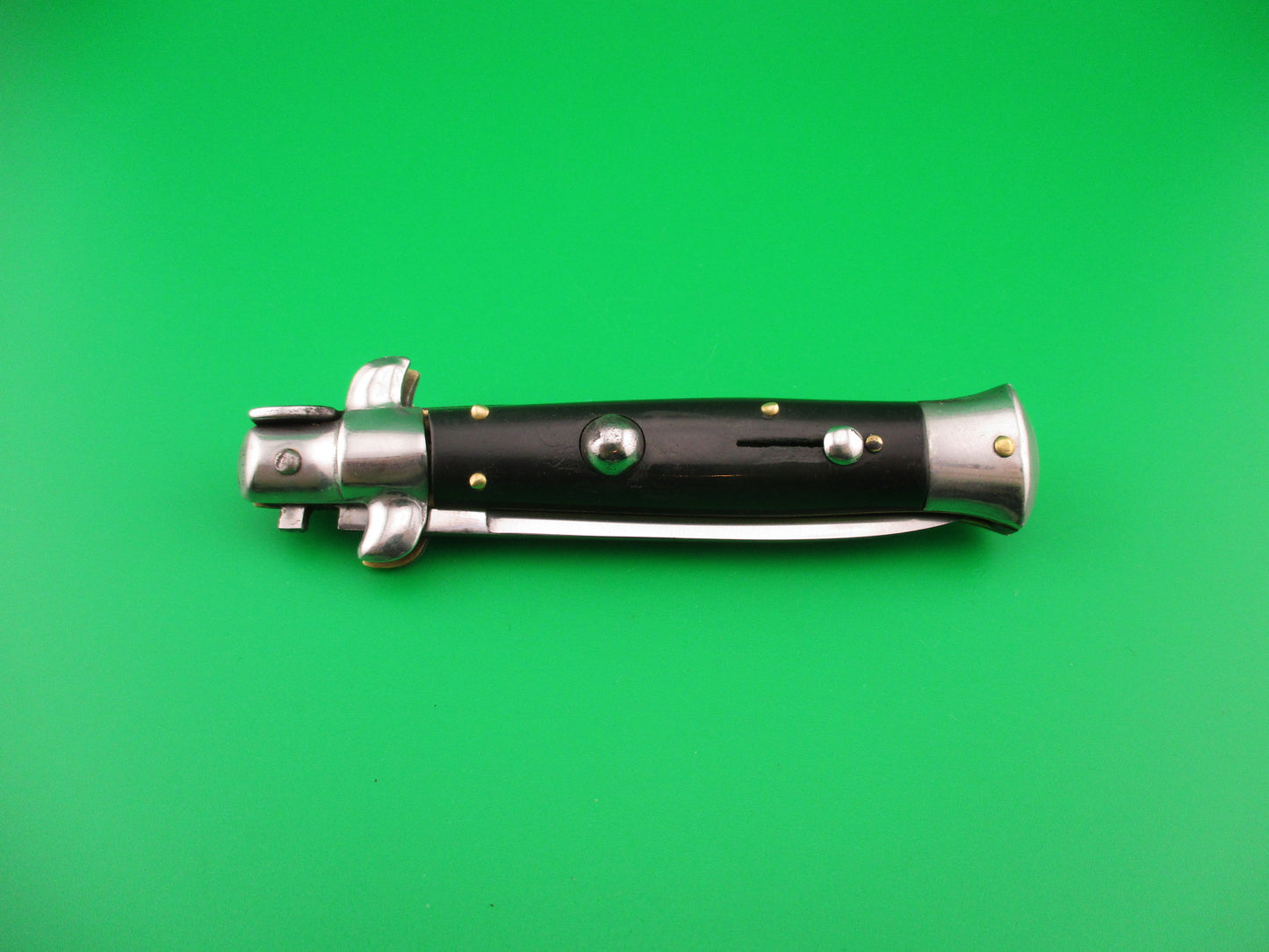 z B Rostfrei 18cm Italian Stiletto Swivel bolster black automatic knife