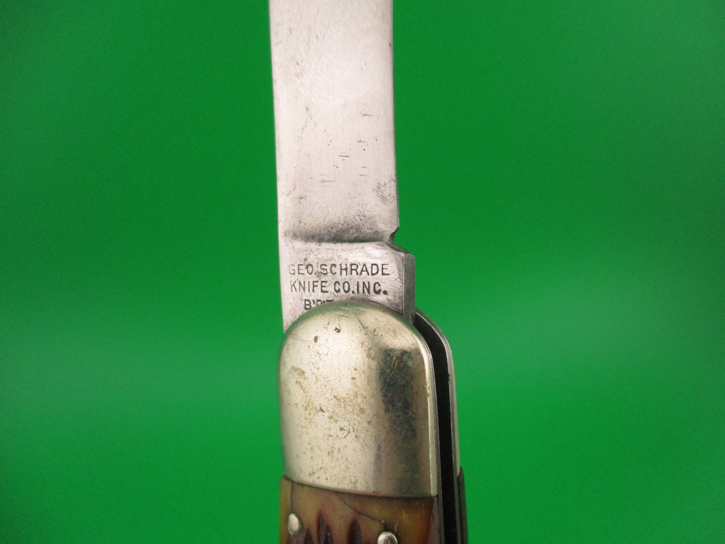 PRESTO M2 Bone WWII 1940s Geo Schrade vintage Paratrooper automatic knife