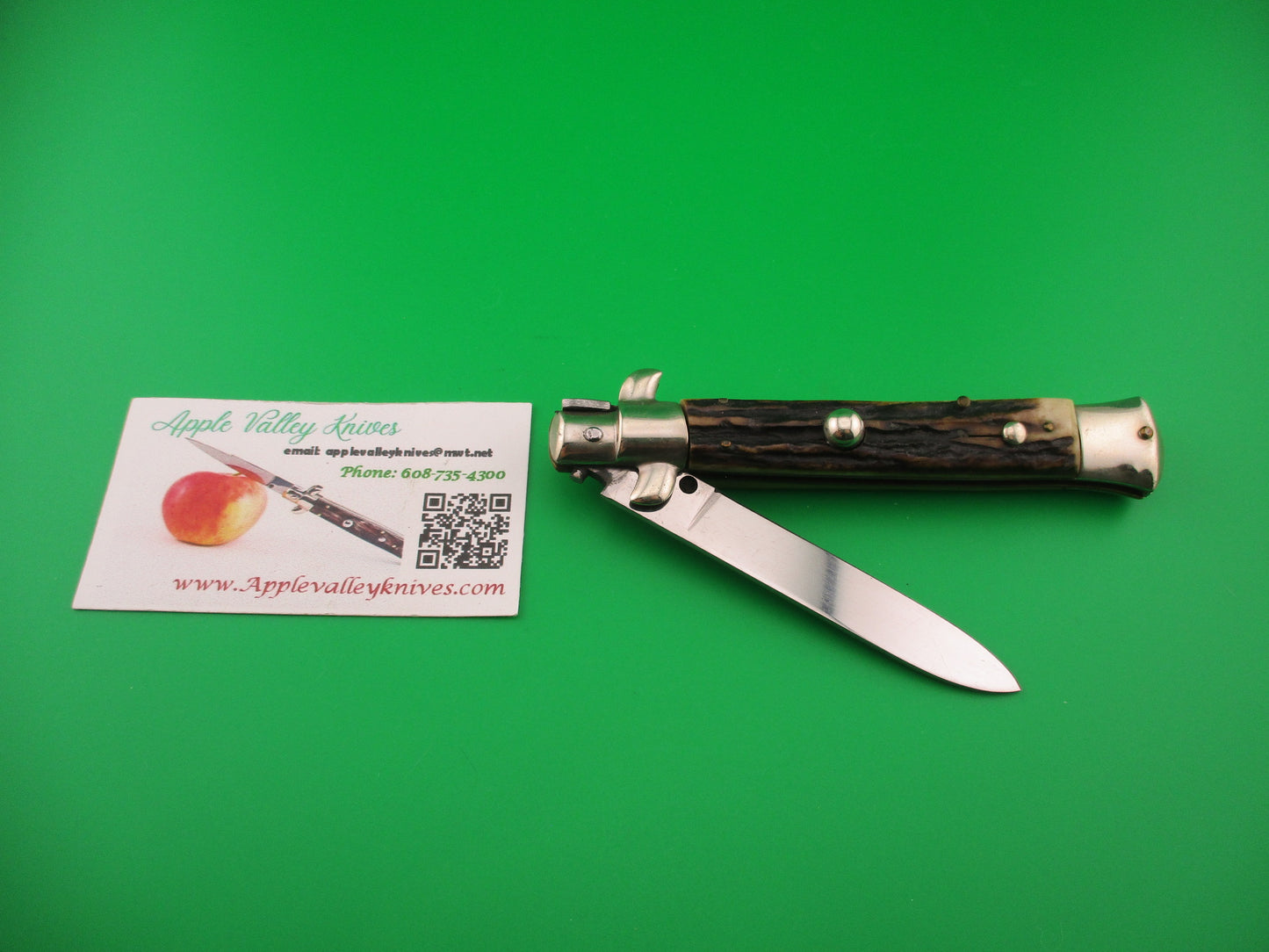 Rostfrei 21cm Italian Transitional Stag Spearpoint vintage automatic knife