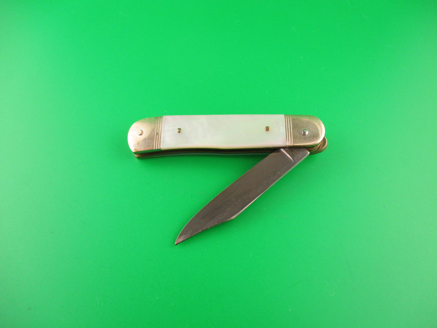 HUBERTUS 8cm German Liliput Lever Pearl MOP automatic knife