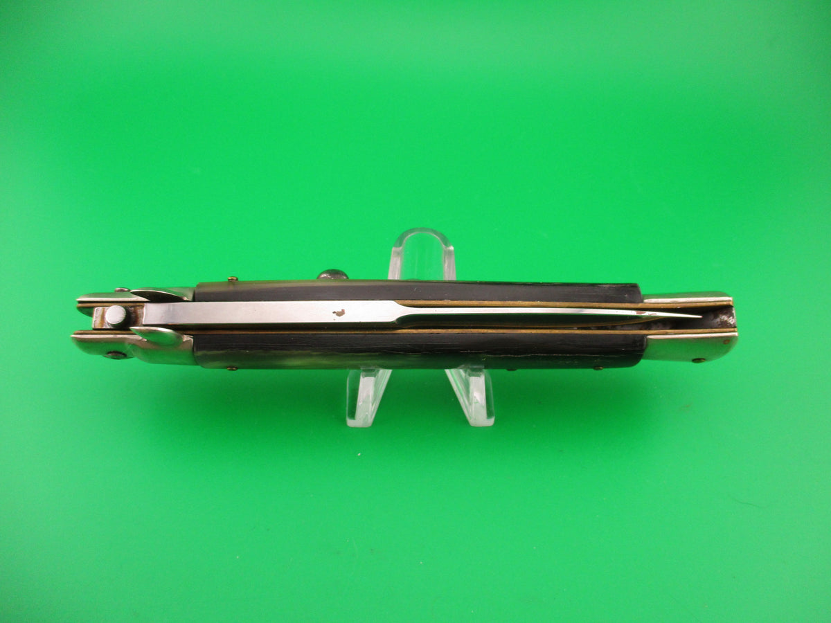Walts LATAMA Cat 28cm Italian Stiletto Bayonet Blade Green horn automatic knife 5mm