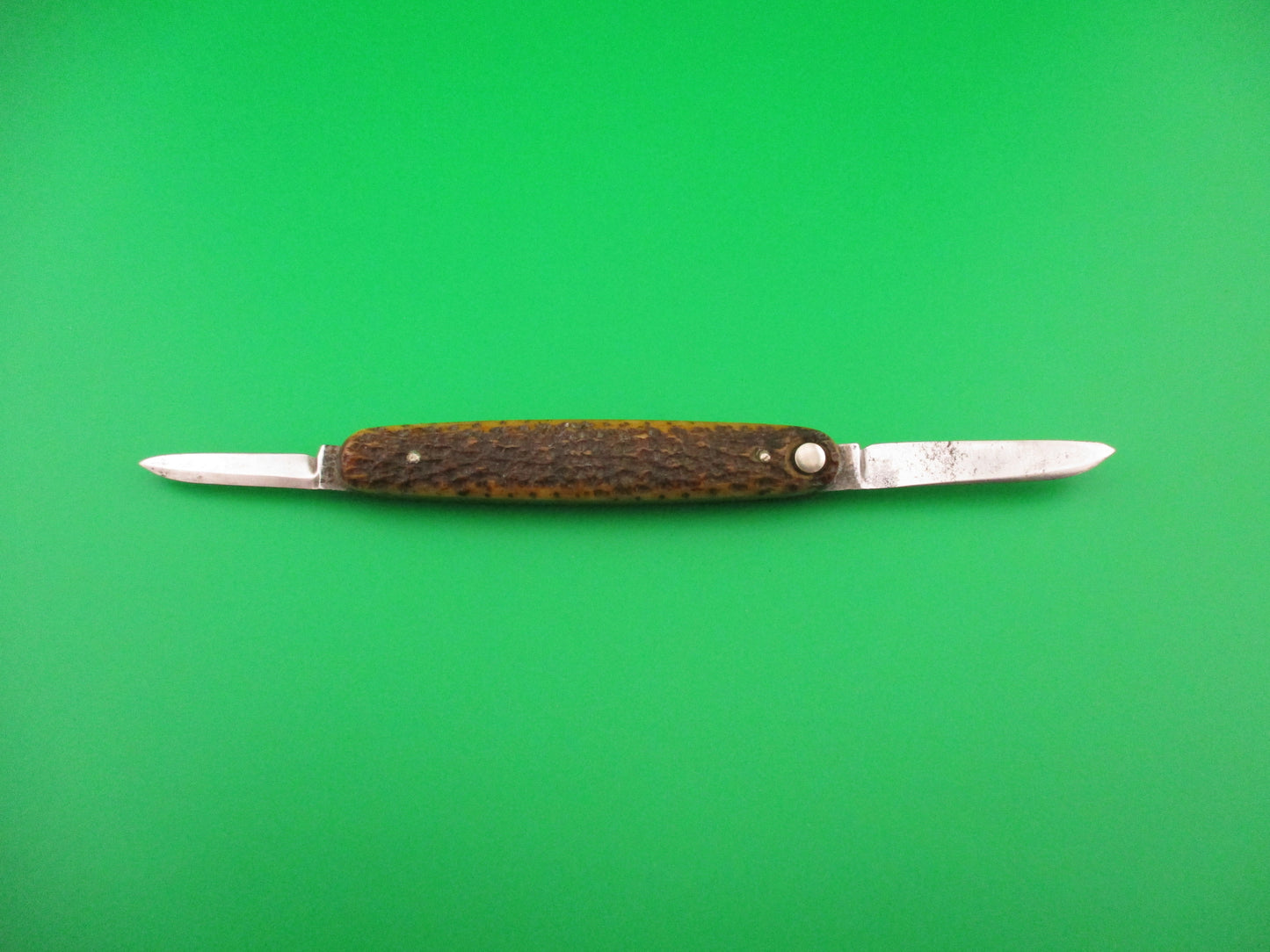 Press Button Knife Co Medium double bone switchblade knife model 100