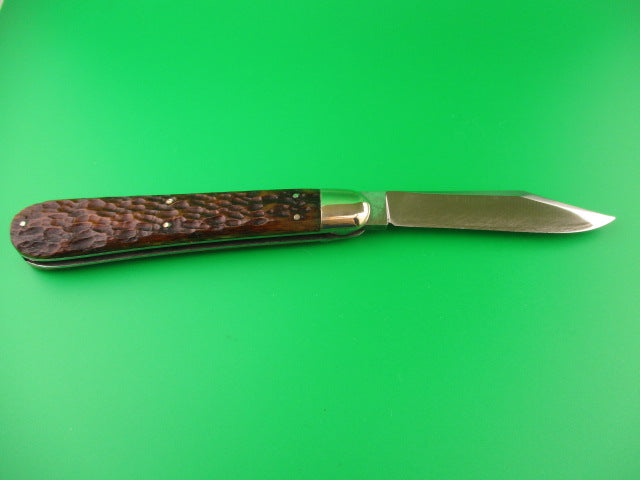 Press Button Knife Co #1000 INVINCIBLE antique bone handled switchblade knife