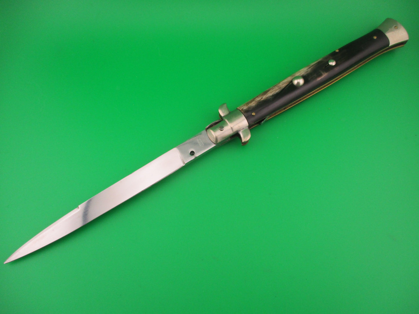 INOX 33cm Italian Picklock Stiletto vintage 1950s automatic knife 5mm backspring
