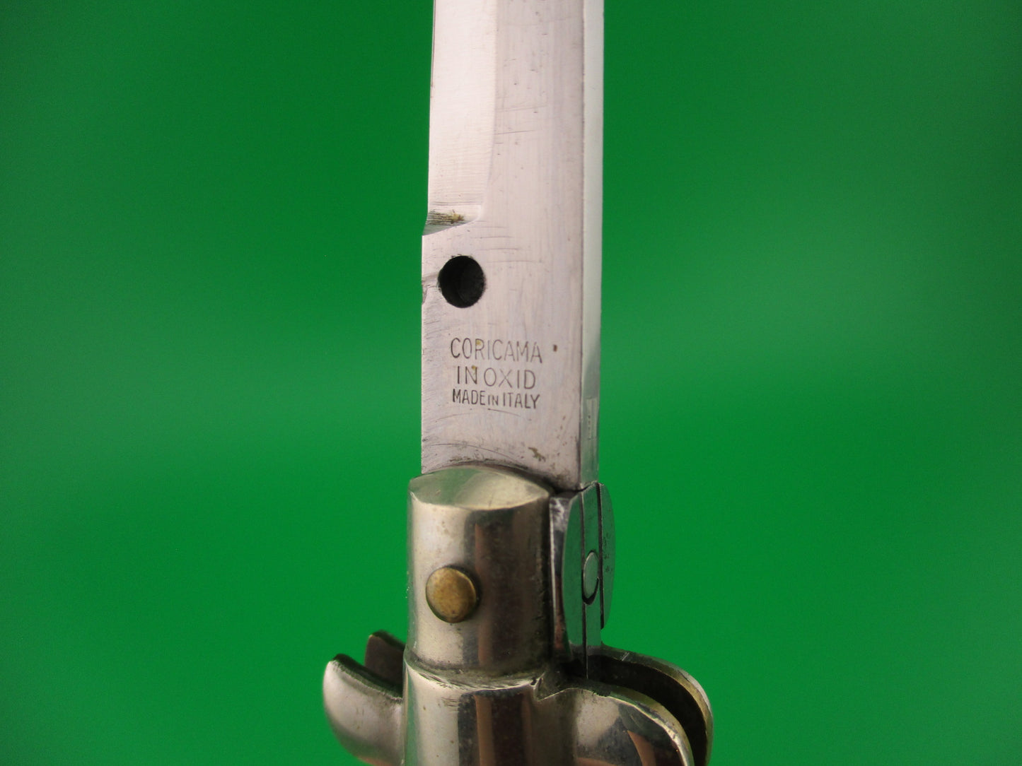 CORICAMA INOXID 21cm Italian Picklock Horn Red Dot safety switchblade knife