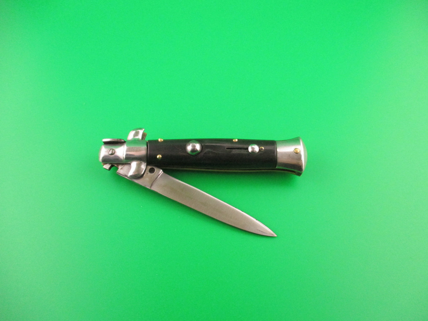 z B Rostfrei 18cm Italian Stiletto Swivel bolster black automatic knife