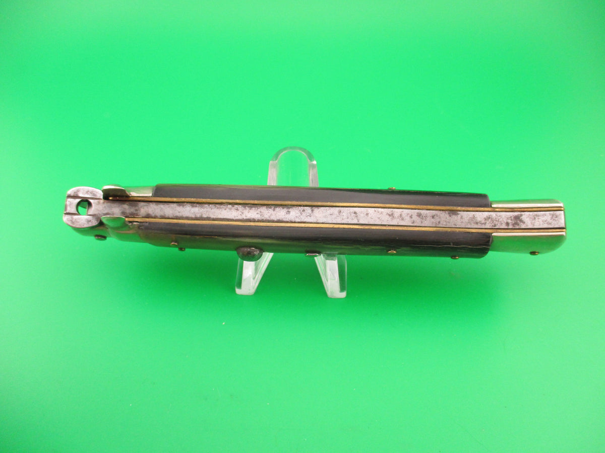 Walts LATAMA Cat 28cm Italian Stiletto Bayonet Blade Green horn automatic knife 5mm