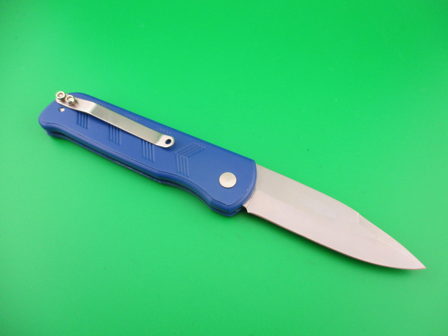 440 Stainless Blue Super Knife all metal scale release automatic knife