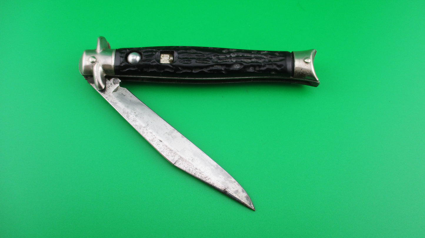 Colonial SHUR-SNAP Fishtail (bowtie) Black switchblade knife