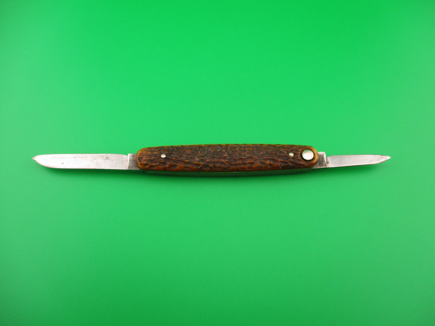 Press Button Knife Co Medium double bone switchblade knife model 100