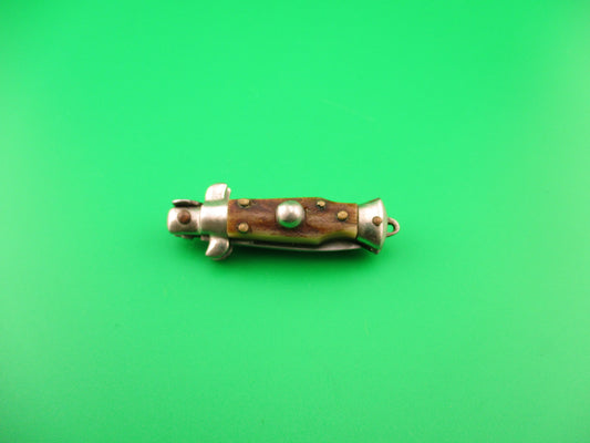 INOX 7cm Italian Mini Picklock Stag 4 pin vintage automatic knife
