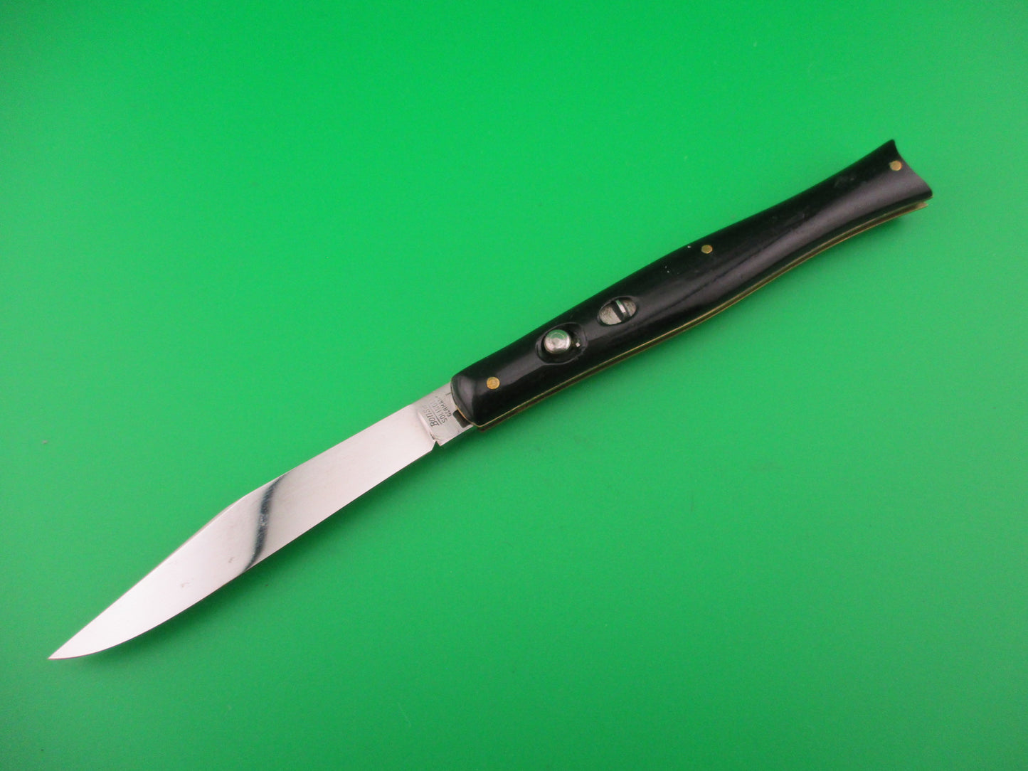 Bonsa SOLINGEN GERMANY Fishtail Black like PRESTO Vintage automatic knife