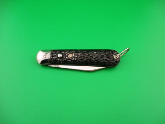 Presto paratrooper style All metal handle black vintage switchblade knife USA