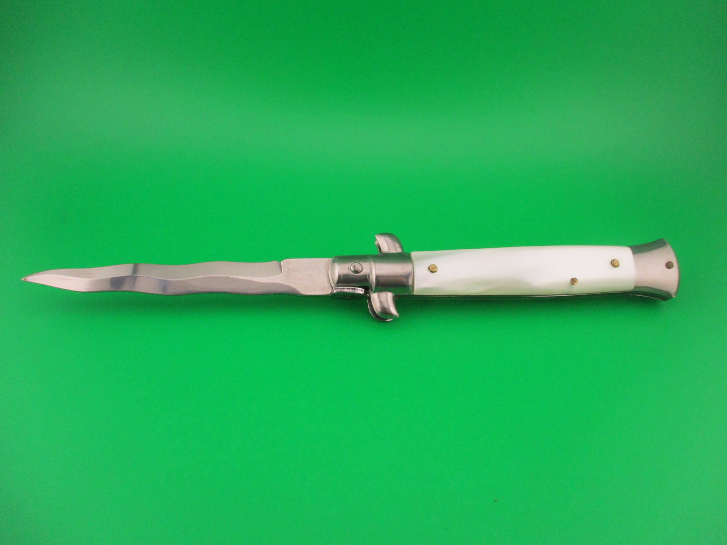 STILETTO ITALY 23cm Italian Stiletto KRIS Pearlex swivel bolster automatic knife