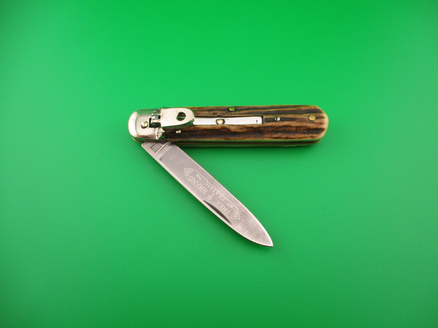 BOKER TREE BRAND 715 German Lever Stag Classic automatic knife