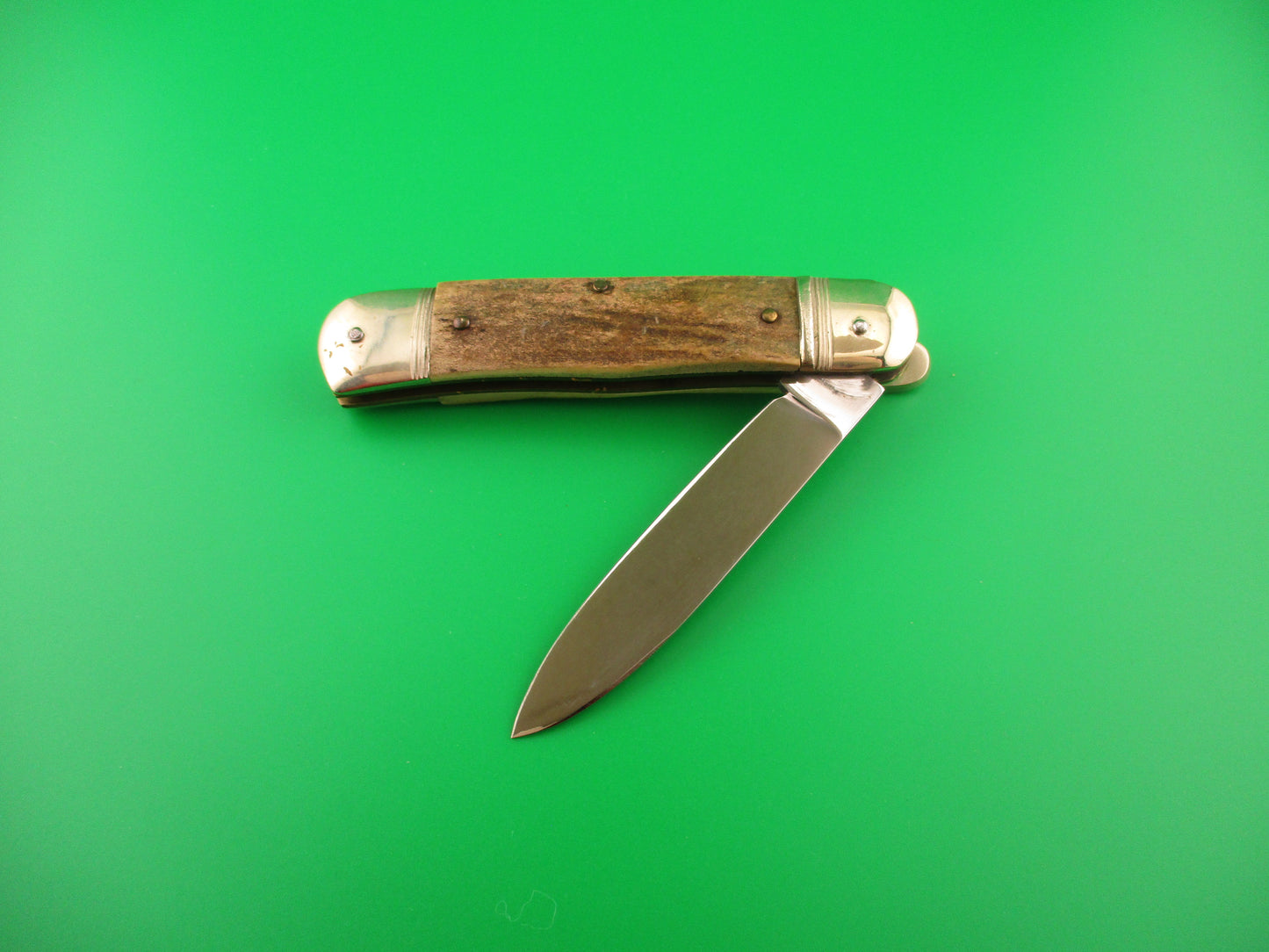 HUBERTUS SOLINGEN 11cm West German Lever Stag Camper automatic knife