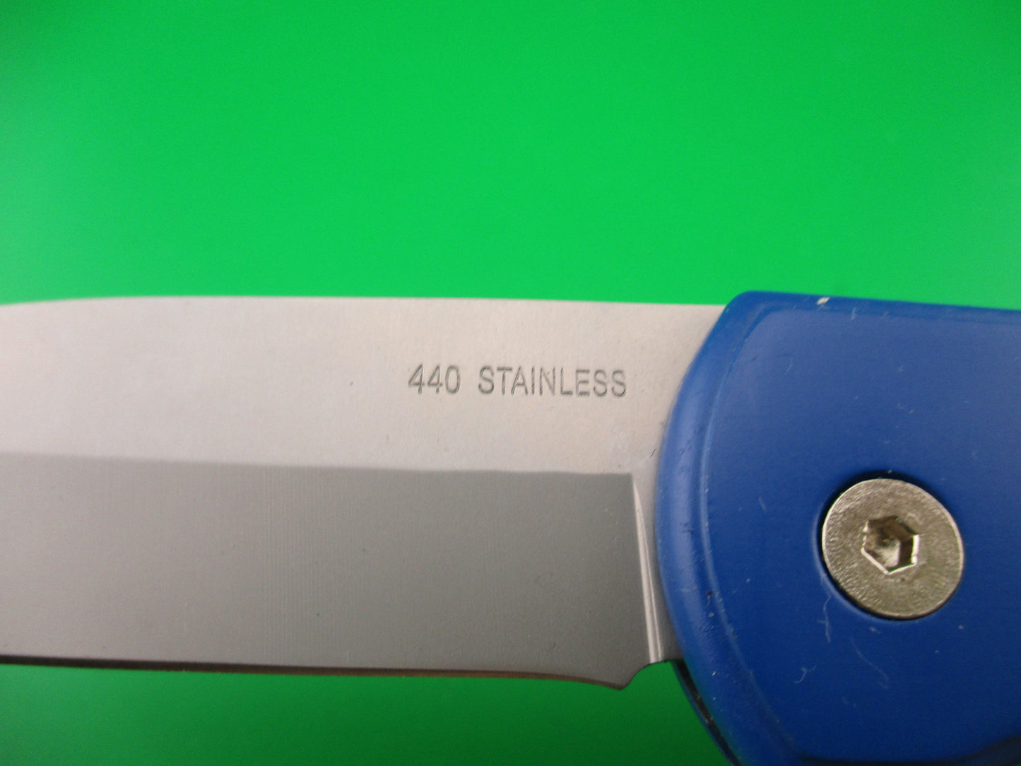 440 Stainless Blue Super Knife all metal scale release automatic knife