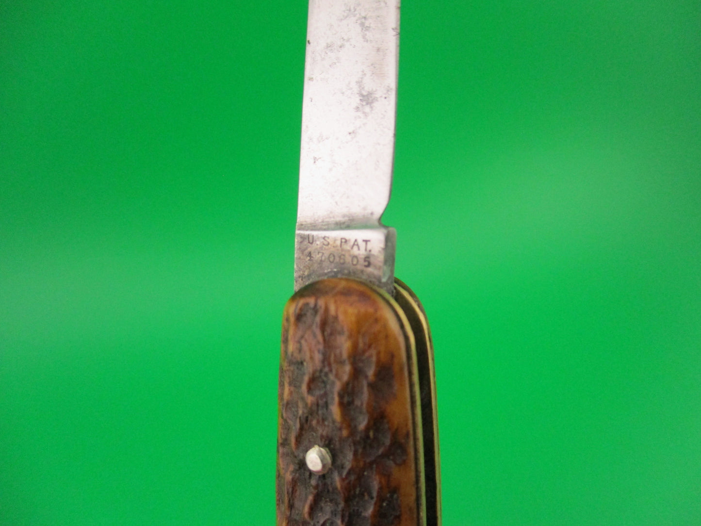 Press Button Knife Co Medium double bone switchblade knife model 100