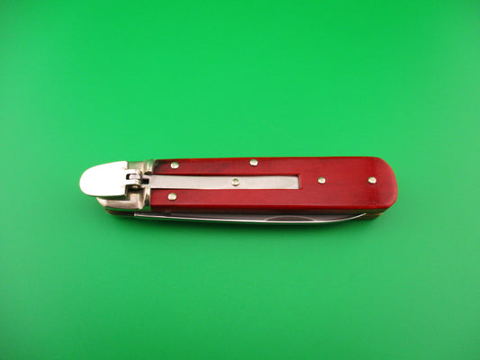 z BOKER TREE BRAND CLASSIC 712 11cm German Lever automatic knife Red bone