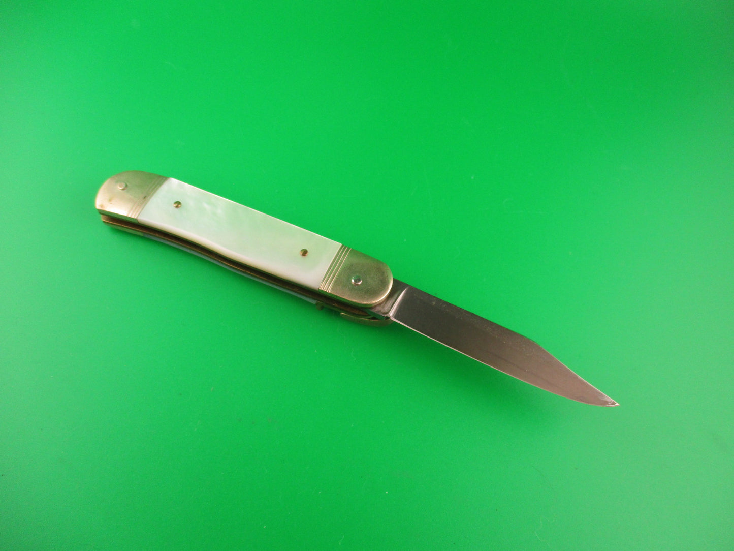 HUBERTUS 8cm German Liliput Lever Pearl MOP automatic knife