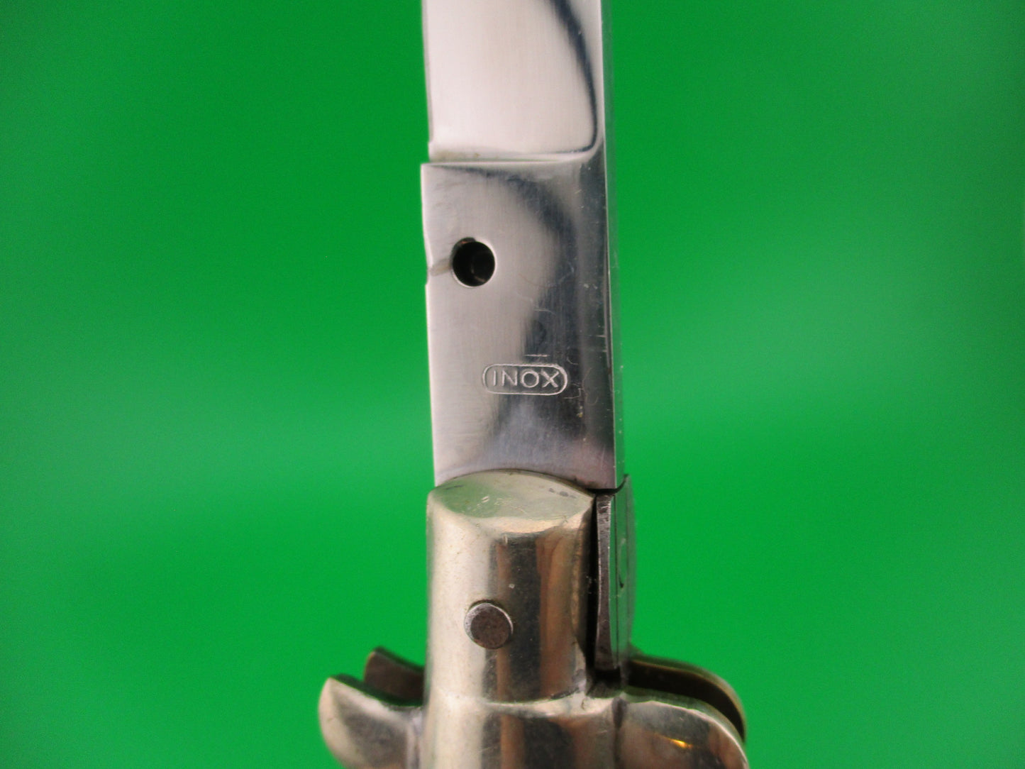 INOX 33cm Italian Picklock Stiletto vintage 1950s automatic knife 5mm backspring