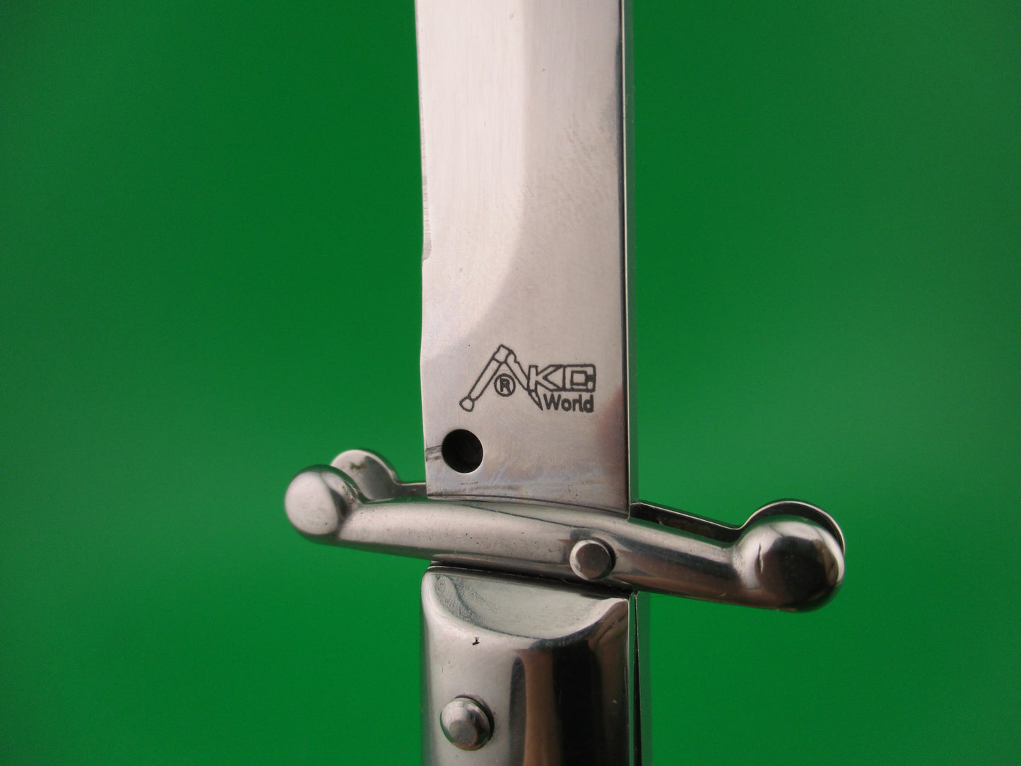 AKC WORLD 23cm Italian Style Stag Swing Guard automatic knife
