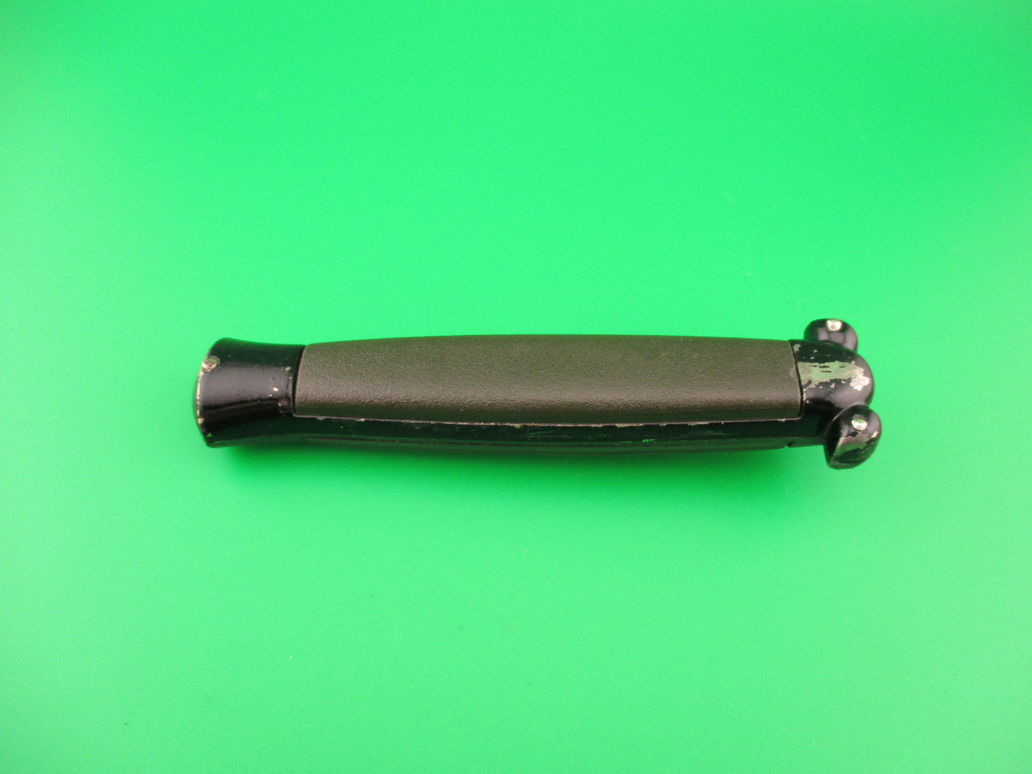 STAINLESS STEEL 20cm NATO MILITARY DA OTF green automatic knife black bolsters