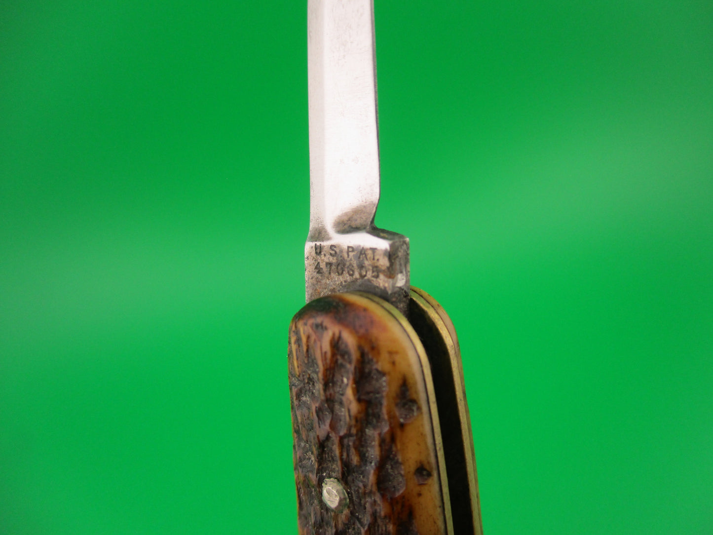 Press Button Knife Co Medium double bone switchblade knife model 100