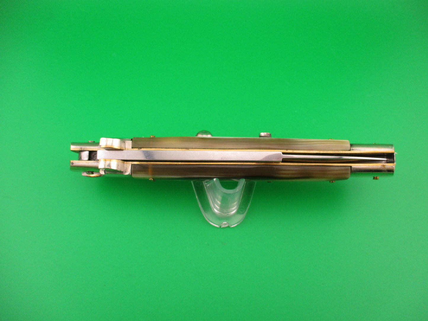 Renzo Pascotto Maniago Italy 30cm Italian Wasp body Picklock Honey Horn automatic knife