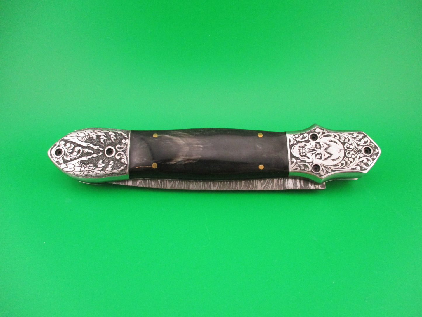 Grim Reaper Skull Button 29cm Custom Automatic Knife by Orang Zaib