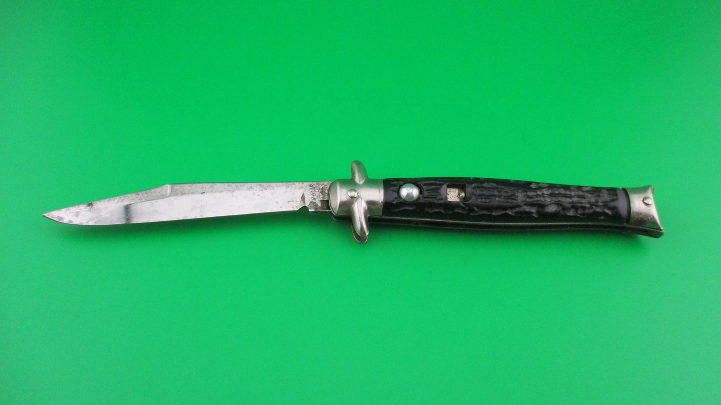 Colonial SHUR-SNAP Fishtail (bowtie) Black switchblade knife