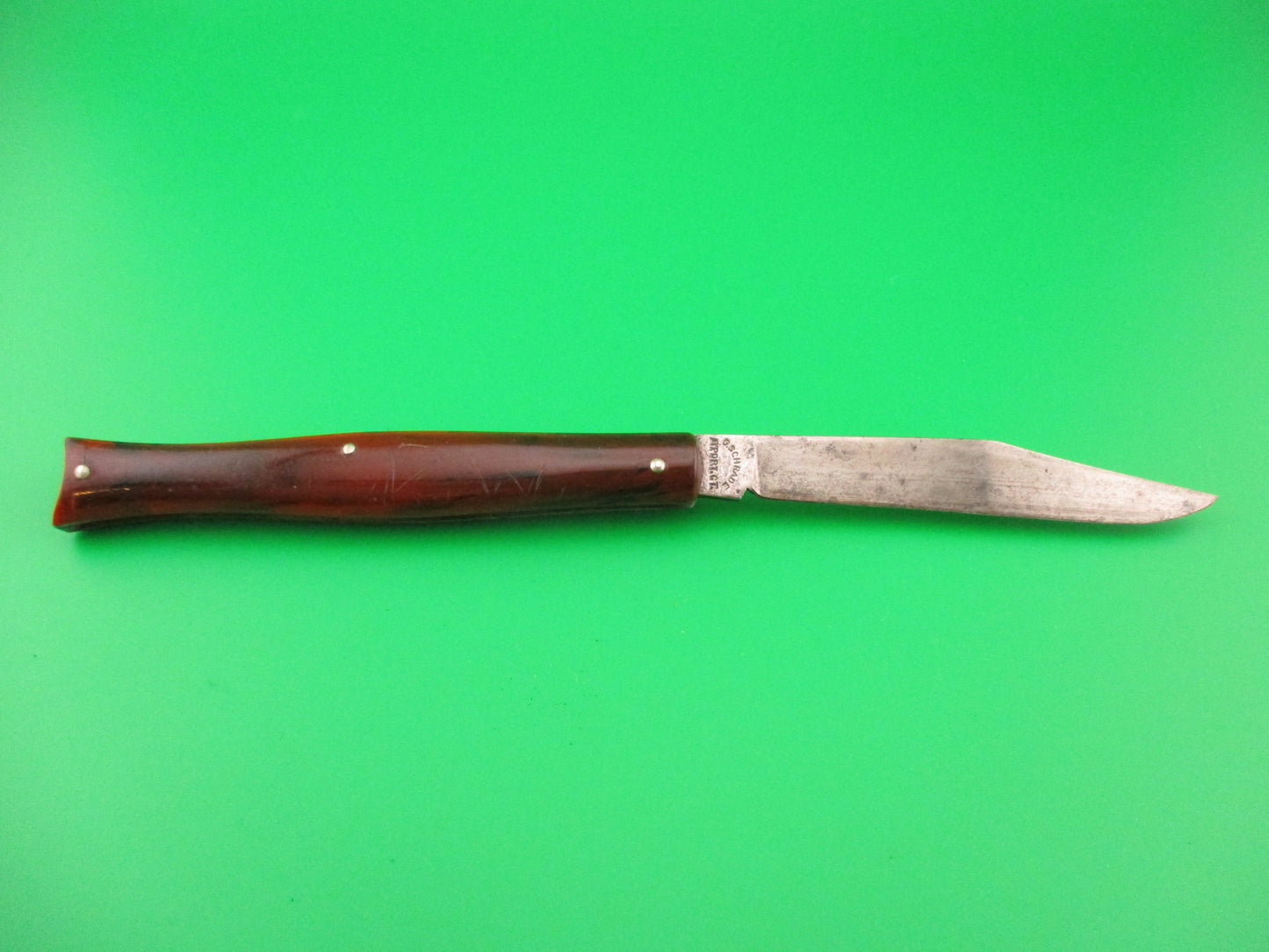 PRESTO Fishtail #6000 Cocobolo celluloid 1940s vintage switchblade knife