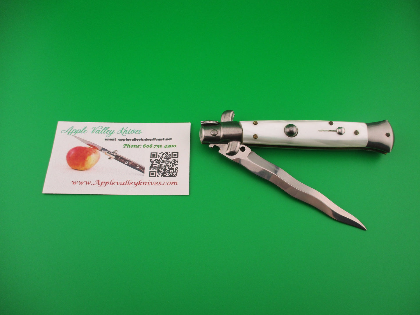STILETTO ITALY 23cm Italian Stiletto KRIS Pearlex swivel bolster automatic knife