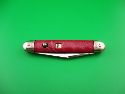 Colonial SHUR-SNAP Cigar Jack Cranberry swirl Saber clip blade automatic knife