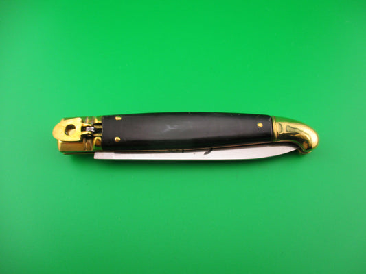 SAFARINOX ITALY by MAGRO 24cm Italian Birds Head Lever knife Brass horn