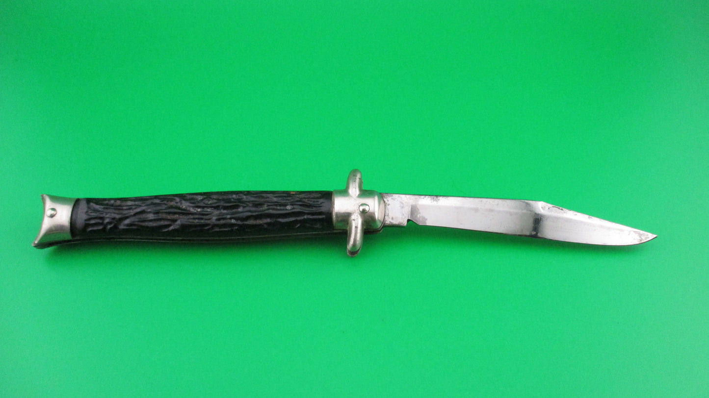 Colonial SHUR-SNAP Fishtail (bowtie) Black switchblade knife