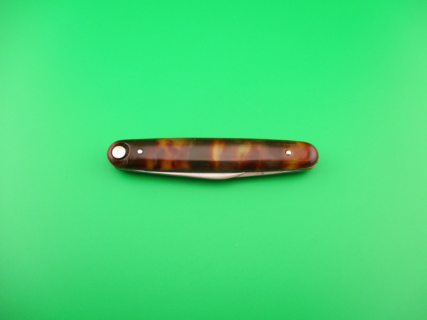 Press Button Knife Co #102 medium double Tortoise celluloid automatic knife