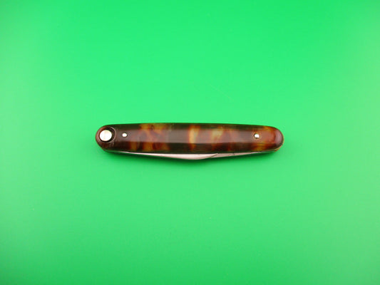Press Button Knife Co #102 medium double Tortoise celluloid automatic knife