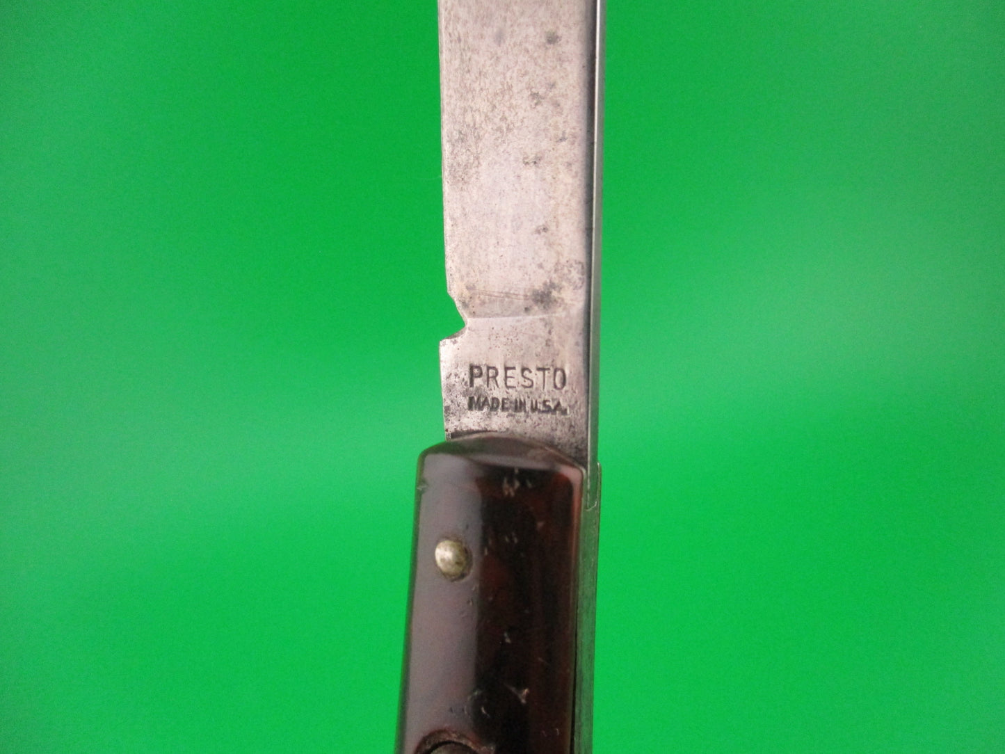 PRESTO Fishtail #6000 Cocobolo celluloid 1940s vintage switchblade knife