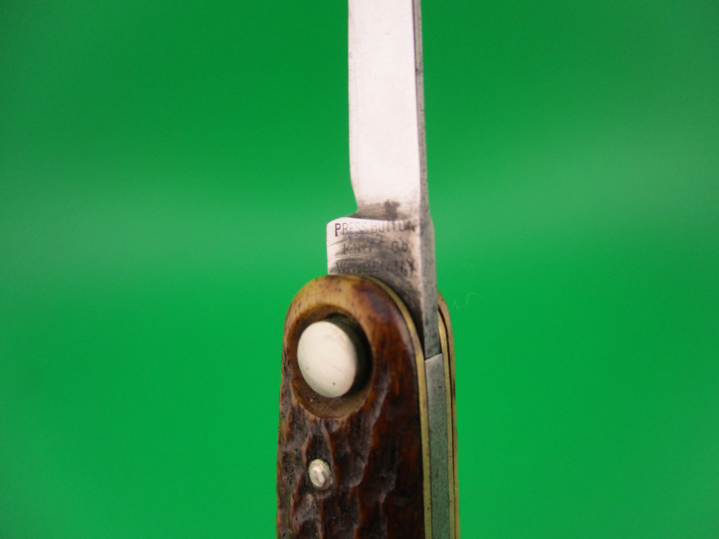 Press Button Knife Co Medium double bone switchblade knife model 100