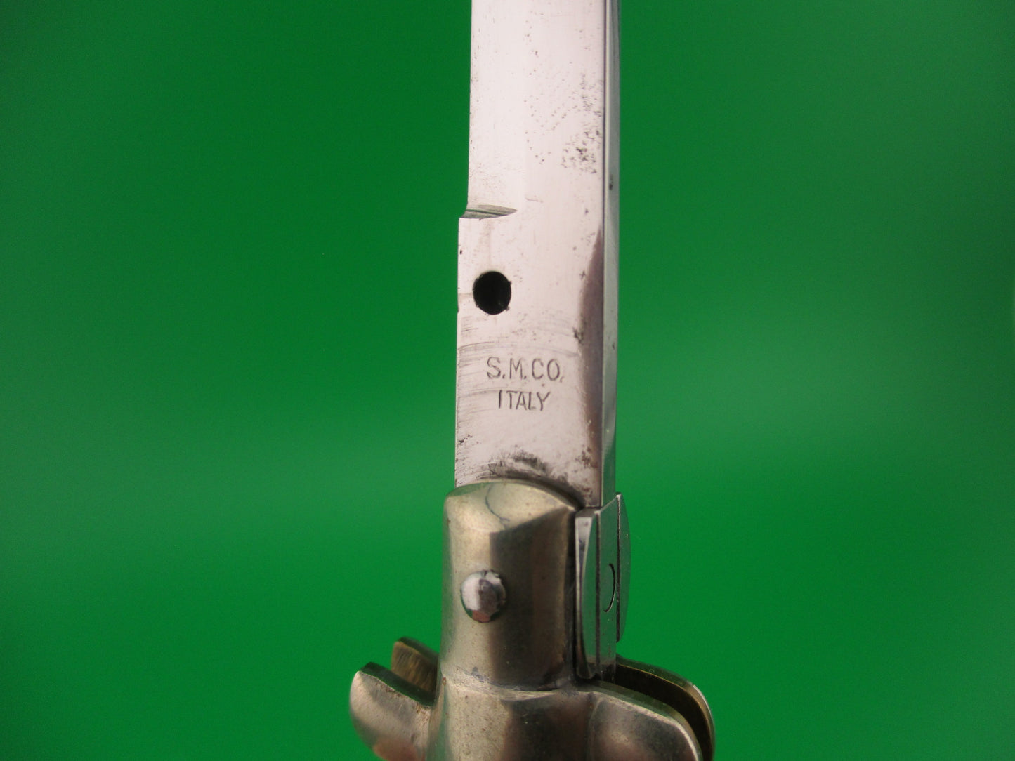 S.M. CO. ITALY 16cm Italian Picklock 1950s vintage horn automatic knife NOS