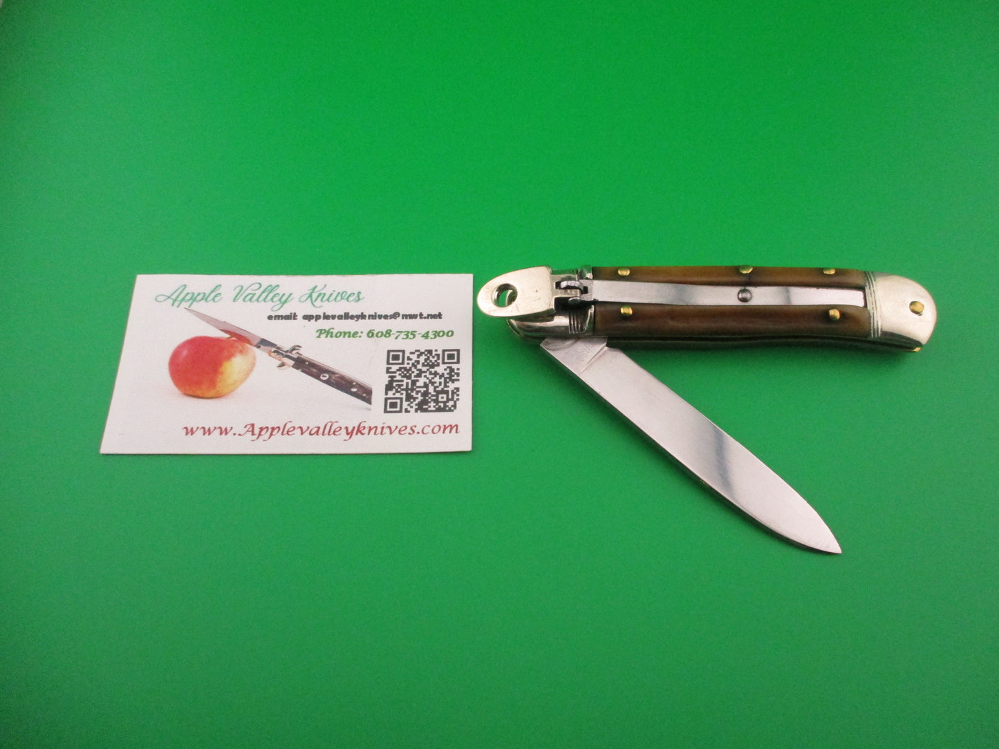 Bonsa SOLINGEN (slant) 10cm German Lever Stag vintage automatic knife
