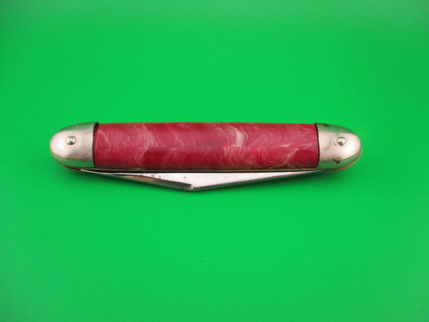 Colonial SHUR-SNAP Cigar Jack Cranberry swirl Saber clip blade automatic knife