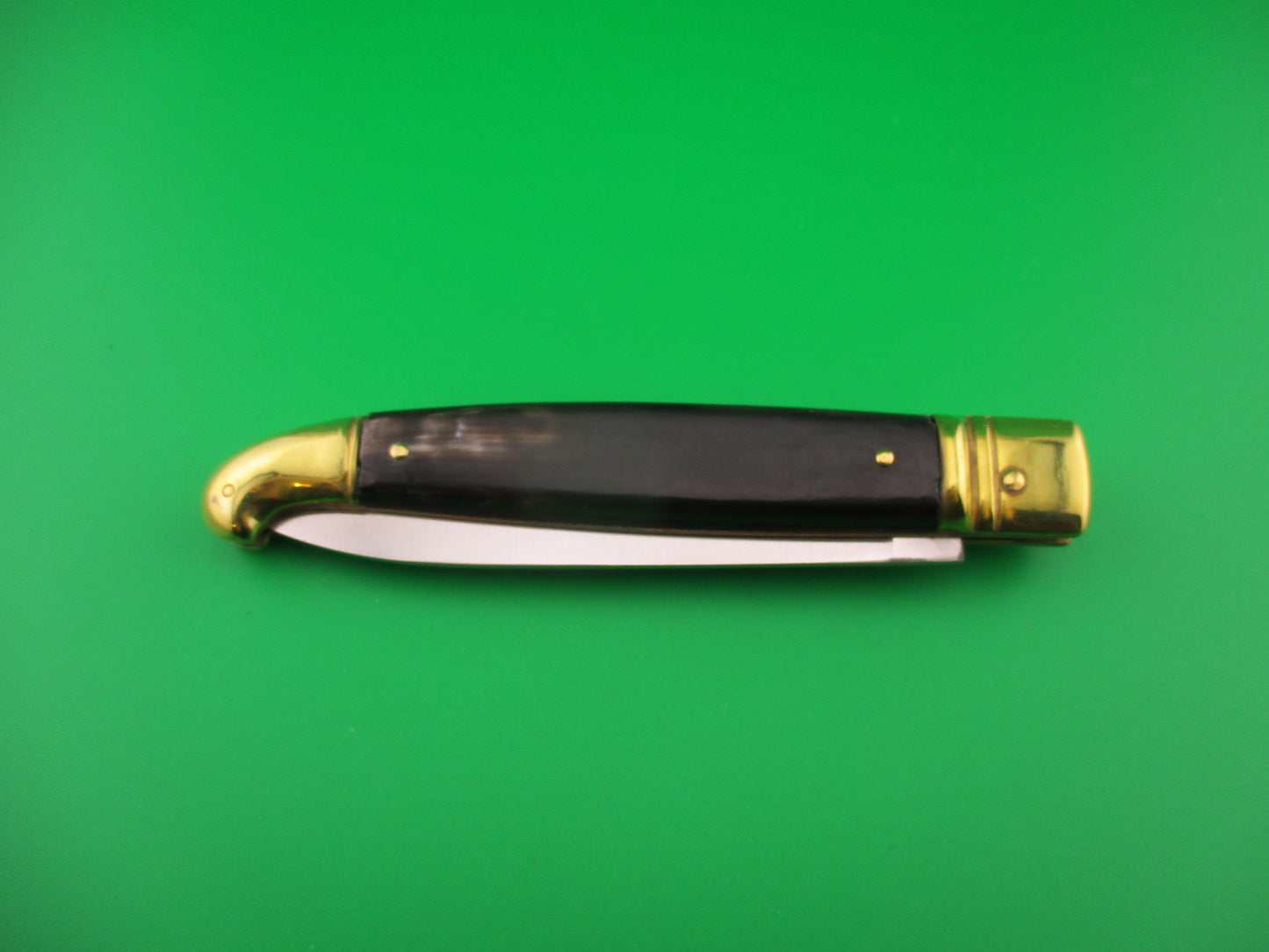 SAFARINOX ITALY by MAGRO 24cm Italian Birds Head Lever knife Brass horn