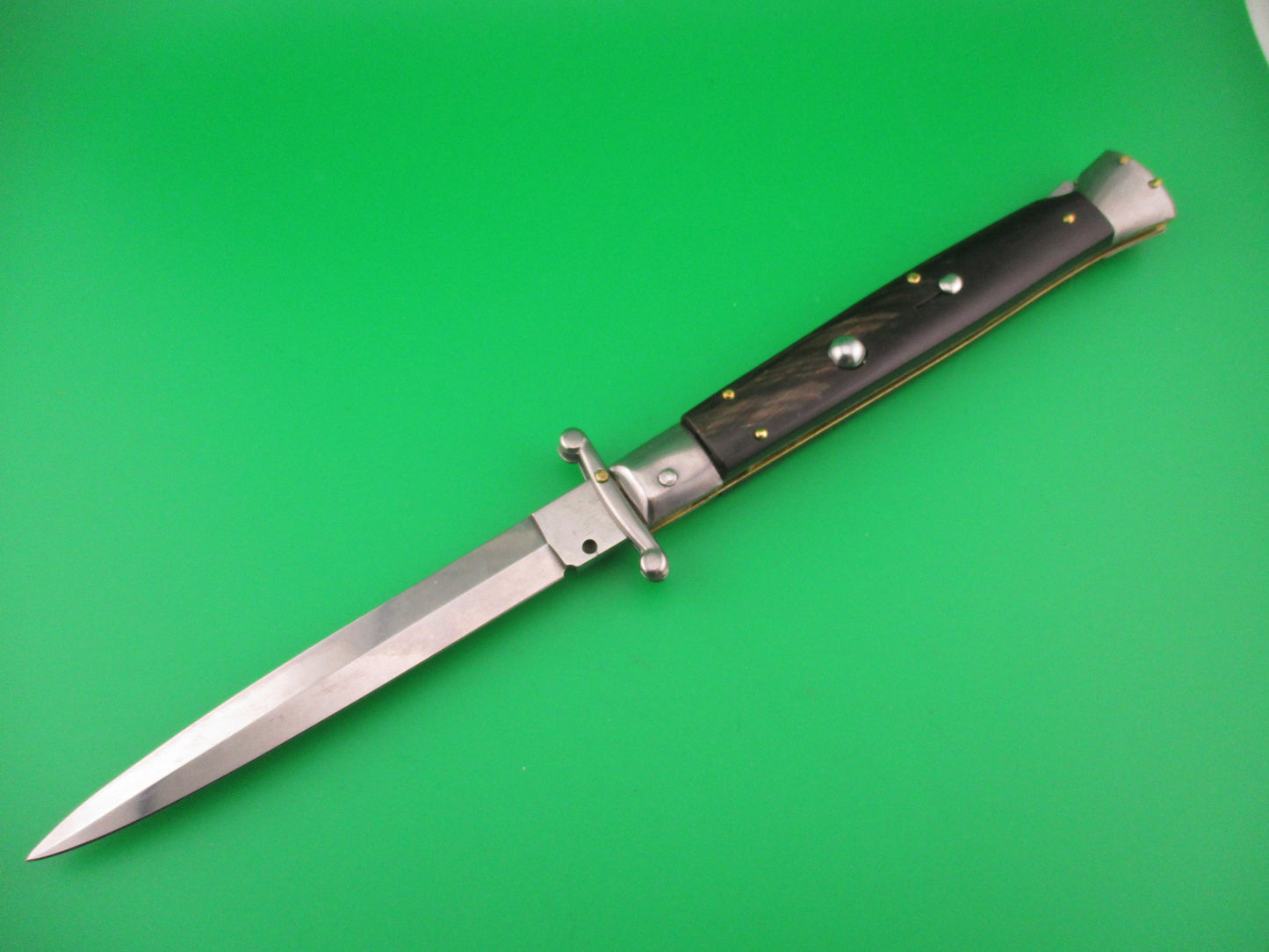 FRANK B ITALY 28cm Italian Swing Guard Dagger Dark Horn automatic knife