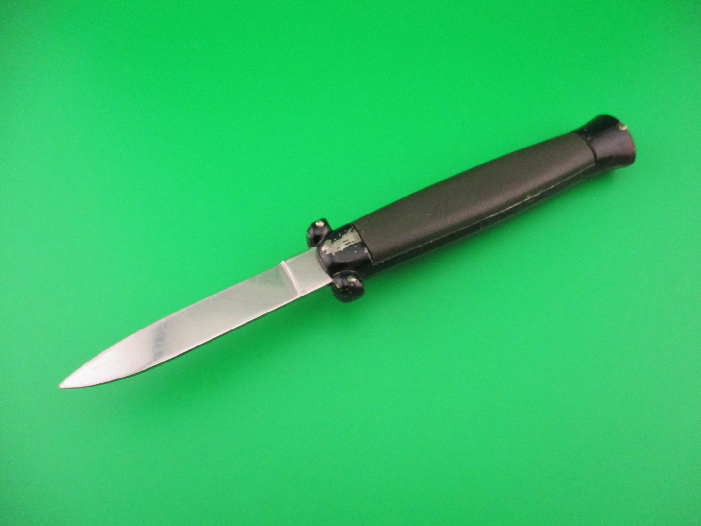 STAINLESS STEEL 20cm NATO MILITARY DA OTF green automatic knife black bolsters