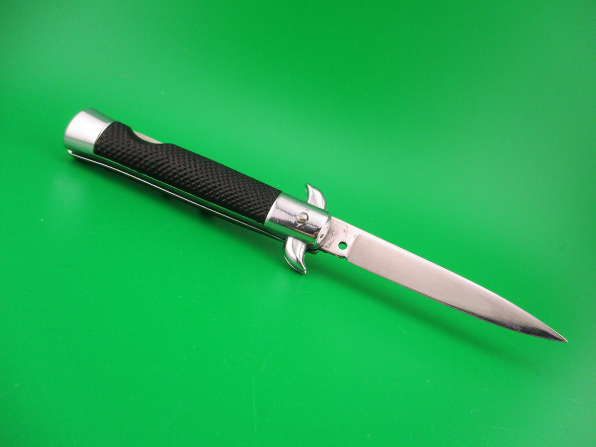 18cm Spanish MATADOR Coilspring Lockback curved guards automatic knife Etched